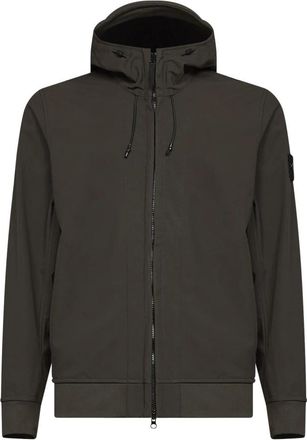 Stone Island Q100004 Soft Shell-R Jas - Heren - Vesten met rits - Grijs - S - Polyester - Hoodies & sweatvesten
