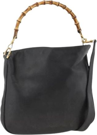 Gucci Pre-owned Vintage Schoudertas - Dames - Vintage Handtas - Zwart - ONE Size - Leer - Vintage