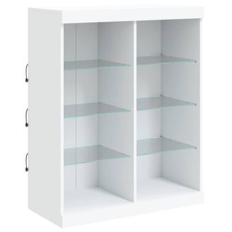 Berkfield Home Sideboard with LED Lights White 81x37x100 cm | Size: 81 x 37 x 100 cm
