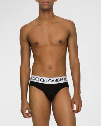 Dolce & Gabbana Mens Midi Logo Briefs