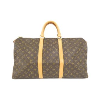 Louis Vuitton Marron Coated Canvas Boston Bag (Pre-Owned)