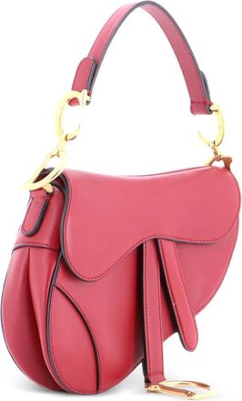 Dior Saddle Handbag Leather Mini shoulder bag - Rood