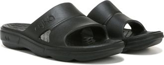 Ryk&auml; Womens Ryka Restore Sandals Black Round Toe Comfort Slip-On Slide RHS6839