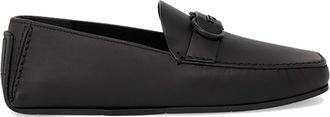 Ferragamo Salvatore Ferragamo Mens Black Palinuro Gancini Ornament Driver, Brand Size 6