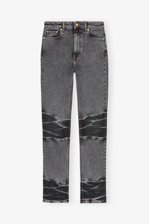 Ganni Black Washed Carri Jeans - Size 24 Organic Cotton