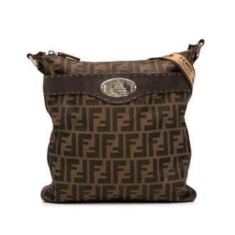 Fendi Pre-owned Fendi Zucca Canvas Selleria Crossbody Ladies M2MISPAZH0G49GUG