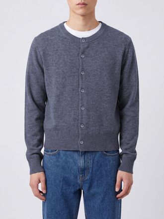 Dunst Crew Neck Cardigan in Wool and Cashmere Blend