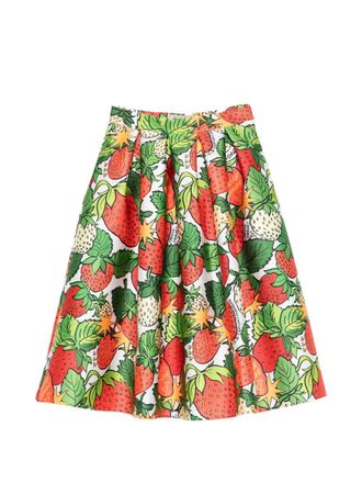 Alessandro Enriquez Printed Midi Skirt