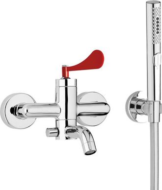 OEM Monomando Ba&ntilde;o Exterior Con Maneta Roja Con Desviador Y Flexible Mamoli Paola&thebathroom 1945pg110c21 Roja