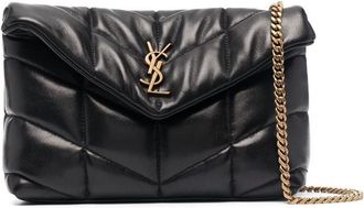 Saint Laurent Black Puffer Toy quilted shoulder bag