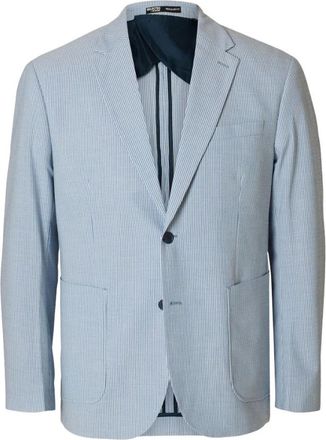 Selected Kostuums, Heren, Blauw, XL, Leer, Formele Blazers
