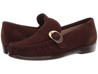 SAS Lara Comfort Loafer Womens Shoes Brown Suede : 7.5 N - Narrow (AA)