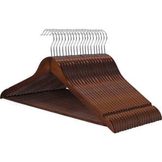 MegaChef 20 Piece Acacia Wood Swivel Hook Hanger Set in Dark Brown at Nordstrom