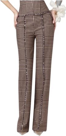 Giuseppe Di Morabito Wijde Broek - Dames - Straight fit broeken - Bruin - M - Broeken