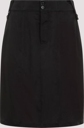 Saint Laurent Black Cupro Skirt
