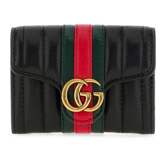 Gucci Tarjetero plegable GG Marmont - Accessories - Mujer - Negro - ONE SIZE