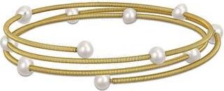 Delmar Cultured Pearl Coiled Wrap Bracelet in Gold at Nordstrom Rack