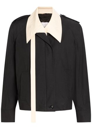Stella McCartney Stella Mccartney Double-layered Cotton-poplin Jacket - Black - 44 (UK12 / M)