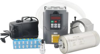 OEM Husillo Refrigerado Por Agua, Potencia De 1,5 Kw, Variador De Frecuencia Incluido, Color Azul