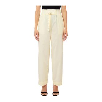 Liu Jo Wide Trousers, female, Yellow, Size: XS Trousers