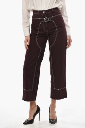 Stella McCartney Pantaloni in Cotone WORKWEAR con Cuciture a Vista Stella McCartney