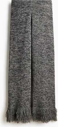 H&M Hose mit Fransen - Dunkelgrau/Weissmeliert