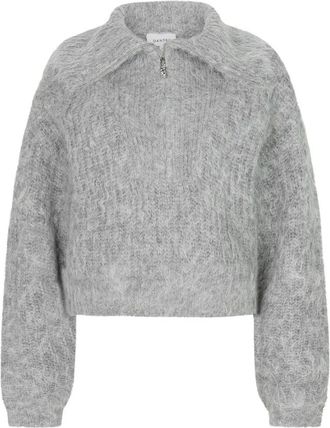 Dante6 Emyla Zip Sweater - Dames - Truien - Grijs - Maat: L Wol