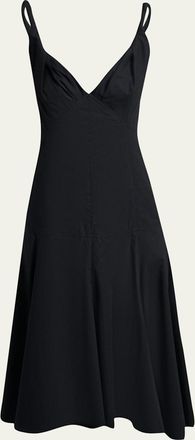 Proenza Schouler Leo Sleeveless Flared Cotton Midi Dress