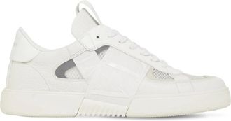 Valentino Garavani Witte Logo Lage Sneakers - Heren - Sneakers - Wit - 41 1/2 EU - Leer - Schoenen