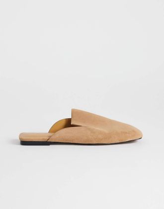 Topshop Della - Sabot in camoscio color cammello-Neutro