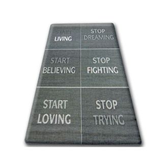 RugsX Rugsx - Alfombra De Cuerda Sisal Floorlux 20275 Yolo Negro/plateado Black 140x200 Cm