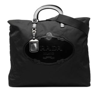 Prada Pre-owned Prada Tessuto Canapa Logo Satchel Ladies YNCPB428BKLPRU9O