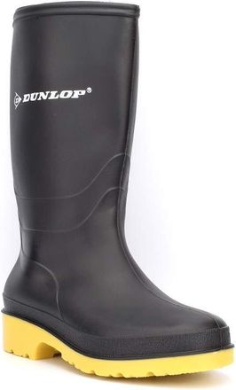 Generic Dunlop Boys & Girls Wellington Boots - Waterproof Wellies in Black/Green, UK Size 11