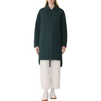 Soia & Kyo Laleh 700 Fill Power Down Longline Coat in Midnight Forest at Nordstrom Rack, Size Xx-Small