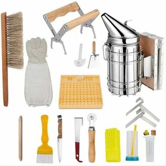 OEM Juego De Herramientas De Apicultura, 15 Piezas, Kit De Inicio De Apicultor De Lujo, Traje De Apicultura, Equipo De Apicultura Adecuado Para Apicultore