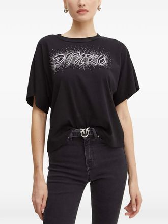 Pinko logo-embellished T-shirt - Black