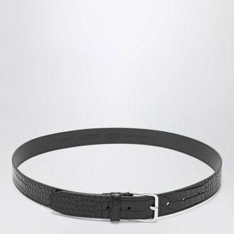 Frankie Shop Black patent Toni Croc belt
