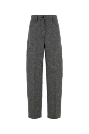 Prada Embroidered Glencheck Pant