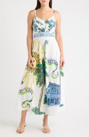 Lilly Pulitzer Wendley Floral Print Sundress in Coconut at Nordstrom, Size 16