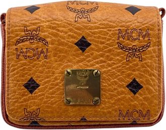 MCM Mcm Brown Leather Pouch (Pre-Owned)