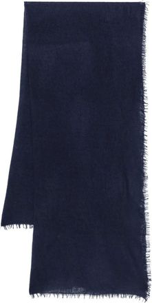 Warm-Me Sciarpa con bordi sfrangiati - Blu