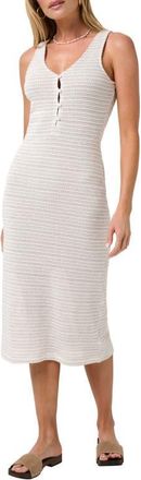 Travis Mathew Beach Club Cover-Up Midi Dress in Soft Taupe Multi at Nordstrom, Size X-Large