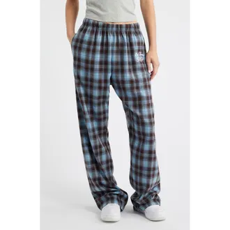 The Mayfair Group On Cloud 99 Wide Leg Pants in Brown/Blue at Nordstrom Rack, Size Small/medium