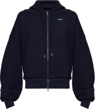 Avavav Sweatshirt met geborduurd logo - Dames - Vesten met rits - Blauw - L - Katoen - Hoodies & sweatvesten