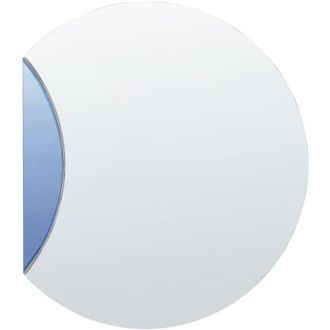 Beliani Beliani - Specchio moderno da parete di forma rotonda con ganci Blu Cambrai
