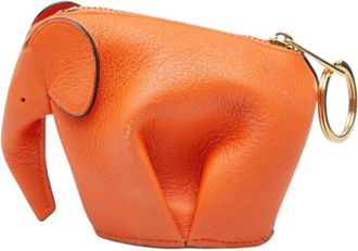 Loewe Orange Leather Coin Purse/Coin Case (Pre-Owned)