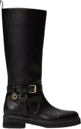 Twinset Bikerlaarzen - Dames - Hoge Laarzen - Zwart - 39 EU - Schoenen