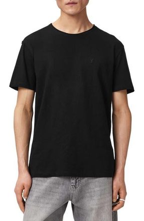 AllSaints Flax Short Sleeve T-shirt in Jet Black at Nordstrom, Size Xx-Large