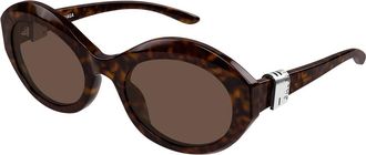 Balenciaga BB0460S Asian Fit 002 Womens Sunglasses Tortoiseshell Size 57