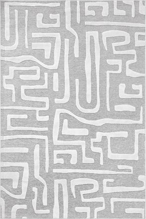 Nazar Rugs Alfombra interior/exterior, diseño en relieve laberinto gris 228x340
